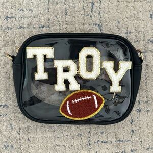 Clear crossbody stadium bag